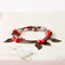 Vintage Charm Bracelet Wax Rope Ceramics Leaves Small Bell Charm Bracelet Ethnic Jewelry for Women - #1