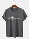 Mens Beer ECG Print Crew Neck Cotton Short Sleeve T-Shirts - Dark Gray