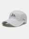 Men Ultra-Thin Quick Drying Folding Hiking Cap Sunshade Travel Sun Protection Folding Mesh Baseball Hat - White