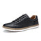 Menico Men Microfiber Leather Non Slip Sport Casual Shoes - Black
