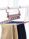 1Pc Household Multifunctional Pants Rack Plastic Hanger Multi-layer Pants Clip Folding Wardrobe Storage Artifact - Coffee