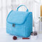 Portable Travel Cosmetic Bag With Hooks Large-capacity Cosmetic Organizer - Light Blue