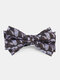 Men Dacron Cartoon Geometric Pattern Jacquard Double Layer Bowknot Formal Suit Bow Tie - #09