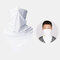 Unisex Ice Silk Sunscreen Solid Color Mask Windproof Dust Collar Quick Dry Breathable Cold Headgear - White