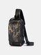 Men Casual Oxford Multifunction Wear-Resistant Crossbody Bag Light Weight Sling Bag - Camouflage