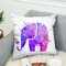 Funda de cojín de impresión de doble cara de elefante de estilo bohemio 3D Funda de almohada de lino de algodón para el hogar  - #3