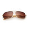 Men Women Bamboo Legs Metal Frames Retro Sunglasses Outdoor Folding Big Frame Goggle - #02