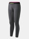 Men Cotton Heated Thermal Underwear Breathable Skinny Contrast Color Long Johns - Gray