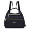 Women Multi-function Nylon Waterproof Crossbody Bag Casual Backpack - Black