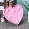 Cute Heart LED Night Light Wall Battery Lamp Baby Kids Bedroom Home Decor  - Pink