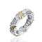 Fashion Simple Style Zirconia Inlay Knot Pattern Ring Gift for Women - Gold