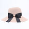Women Summer Straw Wide Brim Straw Hat Casual Sunscreen Visor Beach Sun Hats  - Light Pink