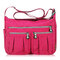 Women Nylon Lightweight Waterproof Bags Casual Outdoor Shoulder Bags Crossbody Bags - Rose Red