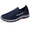 Men Mesh Breathable Slip Resistant Slip On Outdoor Casual Sneakers - Blue
