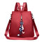 Women Oxford Cloth Waterproof Travel  Backpack - Red