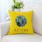 American Style Ahornblatt Muster Twill Stoff Leinen Baumwolle Kissenbezug Home Sofa Car Office - #12