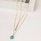 Bohemian Muitilayer Necklace Drop Turquoise Bar Tassel Charm Chain Best Friend Necklace for Women - Gold