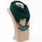 Ethnic Chiffon Scarf Necklace Colorful Crystal Charm Necklace Casual Accessories Gift Necklace - #4
