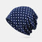 Wavelet Point Hat Bib Dual-use Cotton Elastic Beanie - Sapphire - wavelet point
