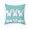 Easter Pillowcase Rabbit Egg Print Cushion Cover - 1