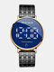 7 couleurs en alliage d'acier inoxydable hommes d'affaires décontracté étanche montres électroniques numériques de forme ronde - #07