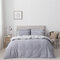 Velvet Stripe Solid Color Three-piece For Bedding Home Textiles - Light Grey