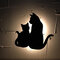 Cute Cat Acrylic Wall Light Sound Control Lamp LED Night Light Living Room - #4