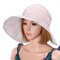 Women Summer Foldable Anti-UV Protective Beach Sun Hat Outdoor Driving Wide Brim Visor Cap - Pink