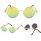 Men Women Round Lens Metal Frame Outdoor UV400 Steampunk Adjustable Polarized Sunglasses  - #01