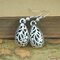 Vintage Hollow Carved Earrings Double-Sided Elephant Rabbit Women Pendant Earrings - #02