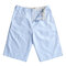 Mens Chinese Style Cotton Linen Zipper Solid Color Knee Length Casual Thin Summer Shorts - Light Blue