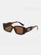 Women AC Rectangular Full Frame Tinted Lens Wide Glasses Legs Anti-UV Fashion Decorative Sunglasses - #02