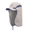 Nylon Detachable Shawl Baseball Cap Outdoor Breathable Sunscreen Windproof Anti-uv Bucket Hat - Khaki