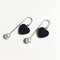 Fashion Ear Drop Earrings Three Dimensional Love Heart Shaped Pearls Earrings Jewelry for Women - Black