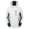 Mens Patchwork Hooded Waterproof Quick-drying Breathable Soft Shell Sport Casual Outdoor Jacket - White