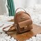 Women Large-Capacity Multi-Functional Pu Leather Backpack - Brown