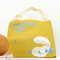 かわいいランチボックスバッグ断熱パッケージ屋外ピクニックオフィスランチバッグ新鮮なアイスバッグ - 黄