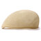 Men Summer Sunscreen Straw Beret Cap Outdoor Casual Breathable Visor Flat Hat  - creamy-white