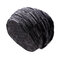 Men's Knitted Hat With Velvet Padded Wool Beanie Hat - Black
