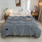 1Pcs Milk Velvet Blanket Towel Quilt Thin Single Dormitory Student Coral Velvet Air Conditioning Nap Cover Blanket - Grey