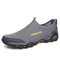 Men Mesh Breathbale Outdoor Slip Resistant Hiking Sneakers - Grey
