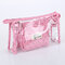 Transparent PVC Three-piece Cosmetic Bag Crown Cosmetic Bag - Pink
