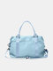 Unisexual Dacron Casual Large Capacity Travel Bag Portable Dry And Wet Separation Design Brief Storage Bag - Blue