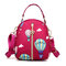 Women Travel Print Multi-Color Shoulder Bag Portable Mini Phone Bag Cloth Crossbody Bag - #01