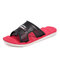 Men Hole Comfy Home Beach Slip On Casual Inner Slippers - Red