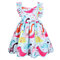 Dinosaur Pattern Girls Sleeveless Casual Dress For 3-11Years - LightBLue