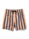 Men Striped Smooth Wide Legged Soft Breathable Board Shorts - Orange