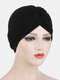Women Multi Color Solid Casual Sunshade Baotou Hat Beanie Hat - Black