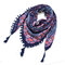 Print Knotted Tassel Scarf Jacquard Square Scarf - 18