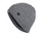New Plus Pinstriped Head Cap Knitted Sweater Cap  - Gray